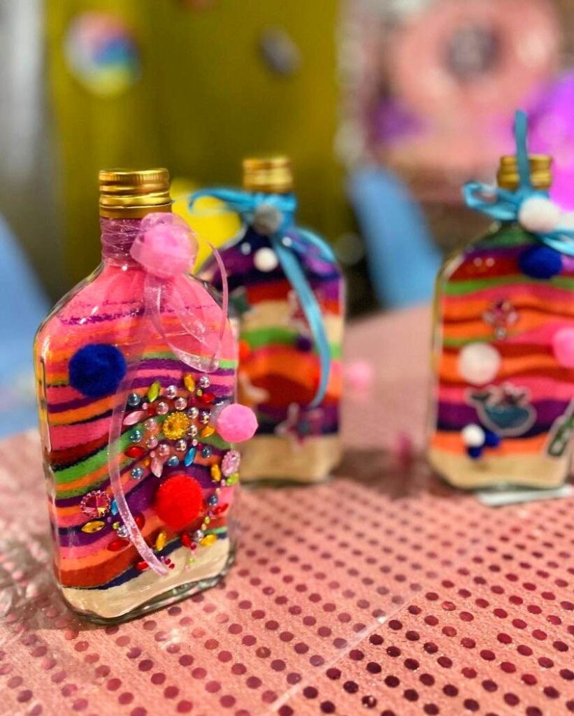 декоративні пляшки, пісочний майстер-клас, кінетичний пісок, домашній декор