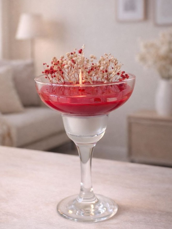 Свічка коктейль з майстер-класу від Творчої мозаїки