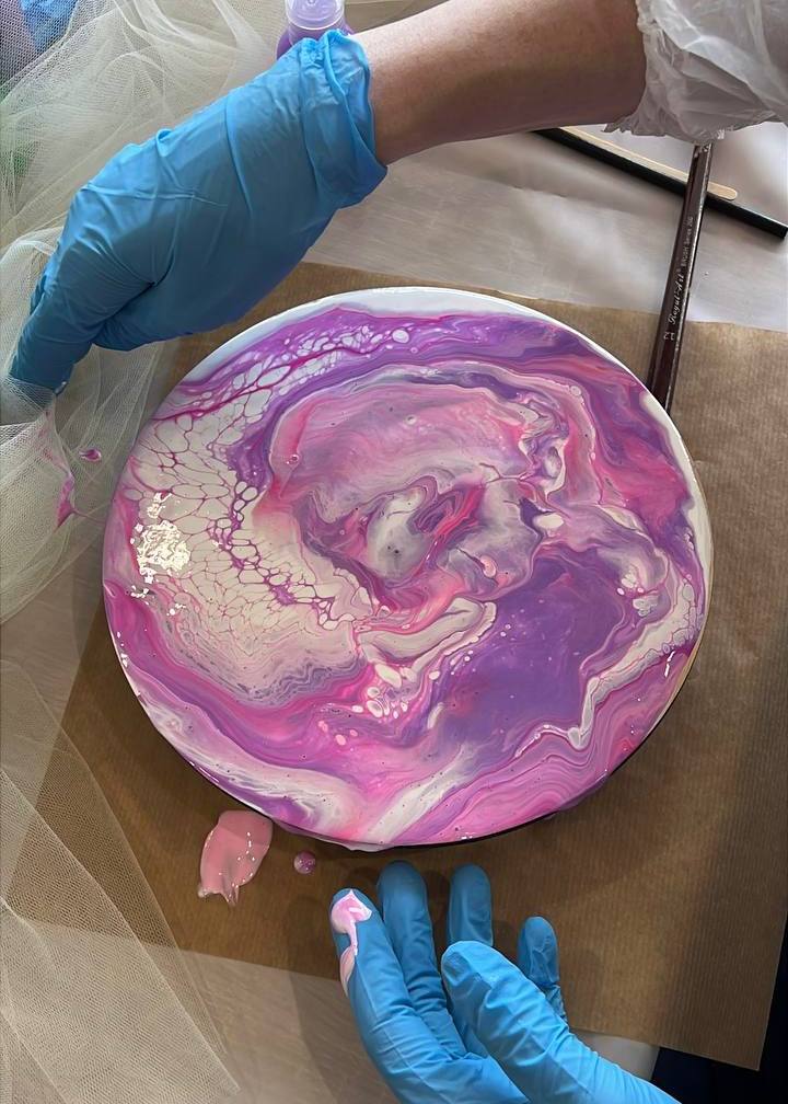 Майстер-клас флюід арт від Творчої мозаїки, майстер клас для дорослих, арт терапія